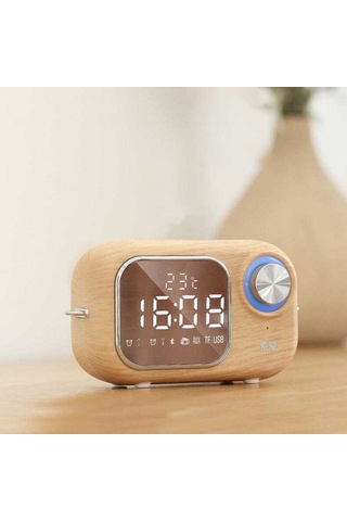 Soaiy E16 Taşınabilir Kablosuz Bluetooth Hoparlör - Dijital Saat & FM Radyo & USB & Hafıza Kartı - ZORE-219473