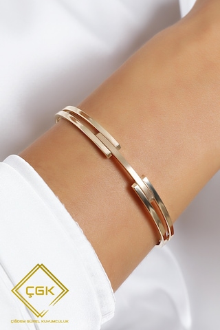 Altın Kaburga Kelepçe Bilezik