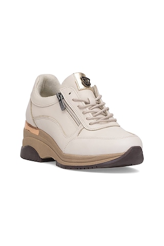 Venüs 2313081k Kadın Hakiki Deri Dolgu Topuk Ayakkabı Bej Bej