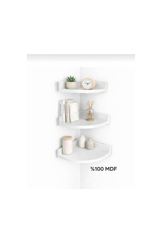 3'lü Üçgen Köşe Duvar Raf 31 X 26 X 23 Diğer