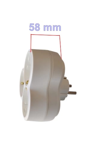 Arvia Topraklı Üçlü Golyat Beyaz 3lü Yonca Fiş Priz 16 Amper 220 Volt Ip20