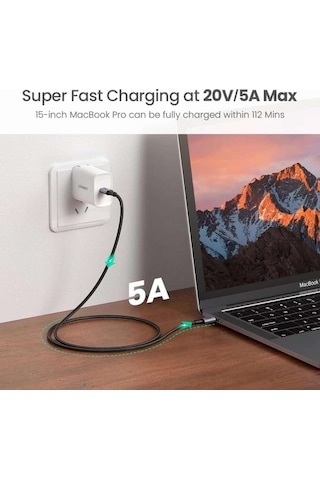 Ugreen Type-C To Type-C 100W Hızlı Şarj Ve Data Kablosu 1 Metre