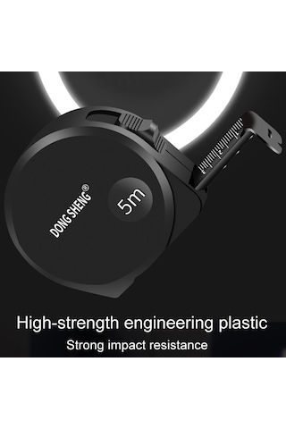 Dong Gsheng Yüksek Hassasiyetli Ev Kullanımı Çelik Yardımcı Terazi Kalınlaştırılmış Ölçüm Bandı, Model: Siyah Altın Buzlu 5m X 25mm