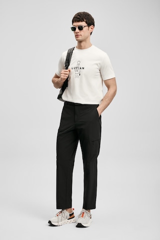 Lufian Simbad Modern Grafik Erkek T-shirt 111020307 Ekru
