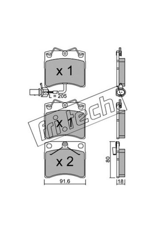 Ön Balata Transporter T4 99-03 Fritech 166.2