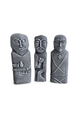Art Türk Balbal Heykelleri Seti Göktürk Bozkır Savaşçıları Ve Ata Anıt Figürleri, El Yapımı Orta Asya Ar Diğer