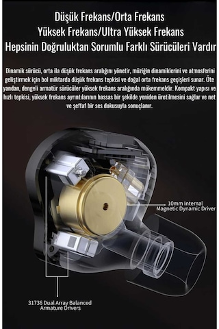 Kz Zs10 Pro 2 Hibrit Kulaklık 4ba+1dd Mikrofonlu Zs10 Pro 2