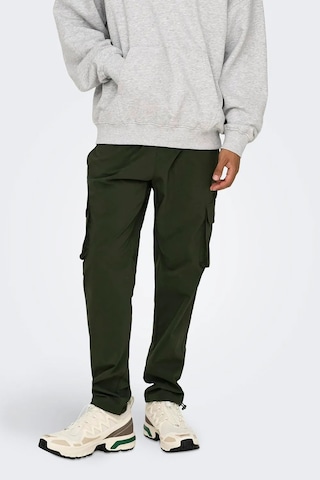 Only & Sons Erkek Onscommon Slim Fit Beli Lastikli Ve Bağlamalı Pamuklu Kargo Pantolon 22029750 Haki Haki