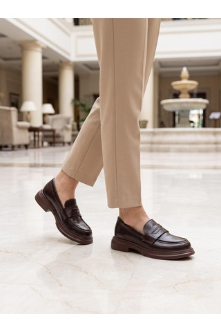 Nesilshoes Nesil Shoes Dvm 2530 Kahve Maskulen Kadın Loafer