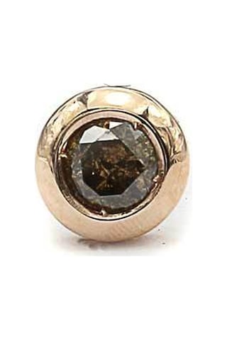 0.15 Karat Brown Pırlanta Rose Altın Unisex Küpe