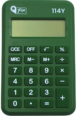 Pin 114y 8 Hane Yeşil Mini Hesap Makinesi Gke Yeşil