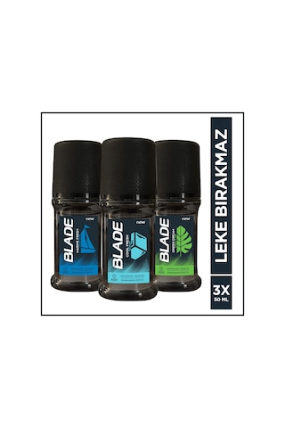 Blade Cool Fresh + Green Dream + Marine Erkek Roll-On Deodorant 3 x 50 ML