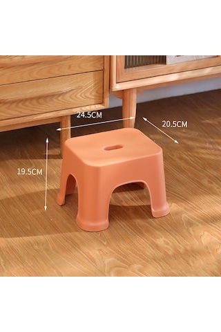 Sones Plastik Tabure Kalınlaştırılmış Ev Basit Küçük Bank, Renk: Turuncu Küçük