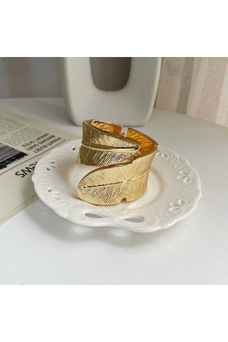 Ranyeek Zarif Yaprak Desenli Metal Makyajlı Piyano Telli Perde Bağlayıcı - Delme Yok, Kolay Kurulum, Gümüş Renk