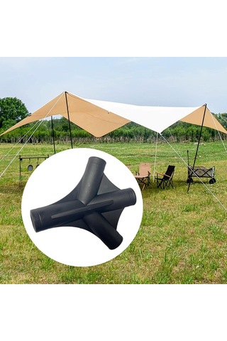 Dolıty Çadır Kutupu Konnektörü Doğrudan 19mm-9.5mm-11mm Siyah
