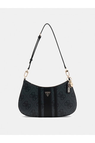 Guess Noelle Iı Üstten Fermuarlı Kadın Antrasit Omuz Çantası Hwss9672180-clo