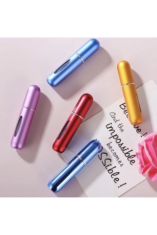 Mobgift Doldurulabilir Mini Parfüm Şişesi Çanta Içi Mini 5 Adet