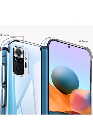 Xiaomi Redmi Note 10 Pro Kılıf Zore Nitro Anti Shock Silikon Renksiz