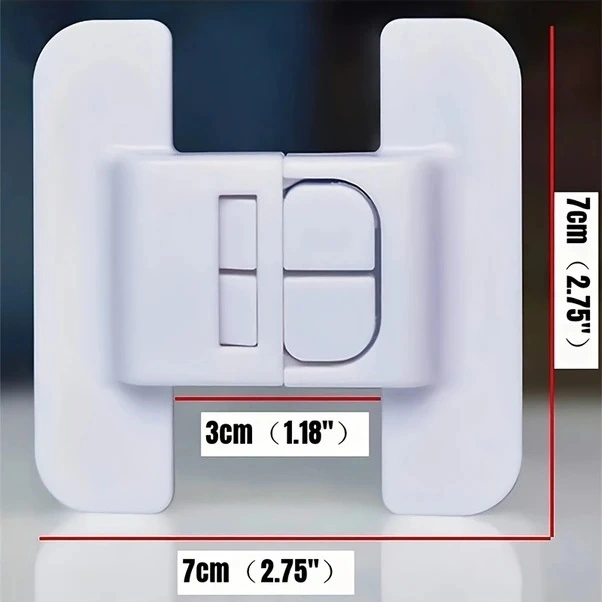 Trendooze 2 Adet Beyaz Buzdolabı Kiliti, Su Sebili Dolap Emniyet Kiliti Çift Mandallı