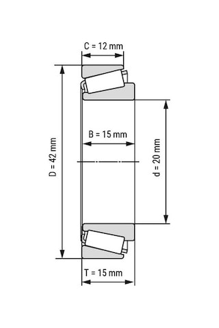 Prc 32004 Konik Rulman 20x42x15
