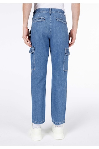 Colin's Colins Cargo Fit Orta Bel Düz Paça Kargo Cep Erkek İndigo Jean Pantolon Cl1068707 Q1.v1 Dn03256 Mavi