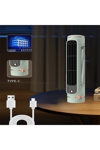 Kademeli Elektrikli Fanlı Mini Klima Yeşil 9513 Yeşil