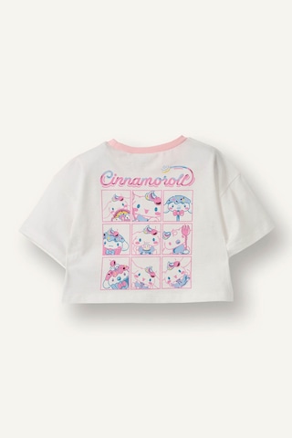 Defacto Cınnamoroll Oversıze Penye Tişört Kız Bebek H0678a526smer105 Ekru-er105