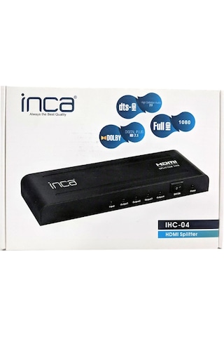 Inca Ihc-04 Full Hd 1 Giriş 4 Çıkış Hdmi Splitter
