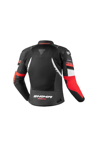 Shima Mesh Pro 2.0 Korumalı Motosiklet Montu Siyah Beyaz Kırmızı