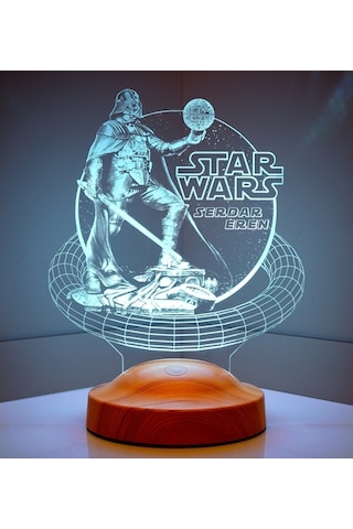 3D Star Wars Darth Vader Kişiye Özel Hediye 3D Led Lamba