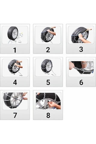Mefatech Oto Lastik Kar Zinciri 285/55/r18 4x4 Tipi Takmatik Kolay Montaj Binek Suv Minibüs 10 CM