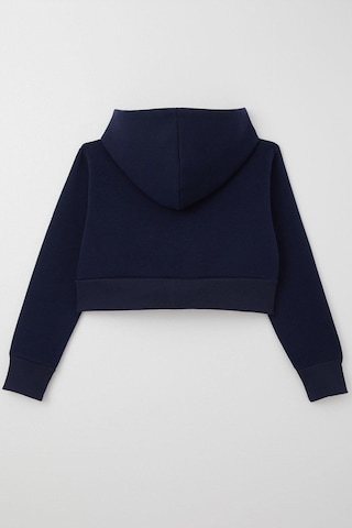 Breeze Kız Çocuk Crop Hırka Fermuarlı Kapüşonlu 8-14 Yaş, Lacivert Lacivert