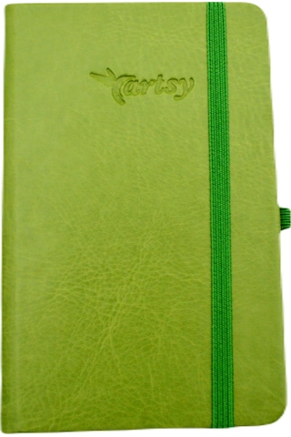 Gürmat Termo Deri Kapkalı Defter Çizgili 9x14 Cm Yeşil