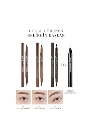 Clio Kill Brow Dual Tattoo Pen Set 01 Natural Brown