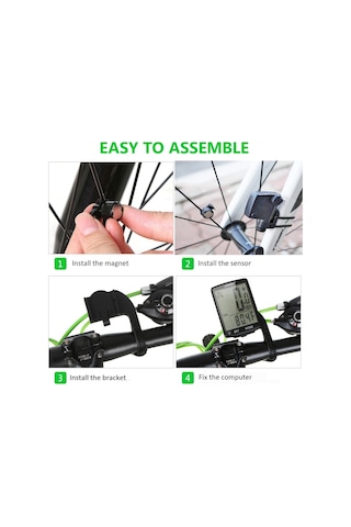 Lıxada Bisiklet Bilgisayarı 2,8 İnç Ekran Modeli: Ya100-a Beyaz Kabuk Yeşil Işık Beyaz