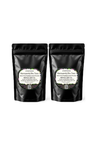 Karnıyarık Otu Psyllium Tozu 200 Gr. X 2 Adet Karnıyarık Otu Psyllium Tozu 200 Gr. X 2 Adet