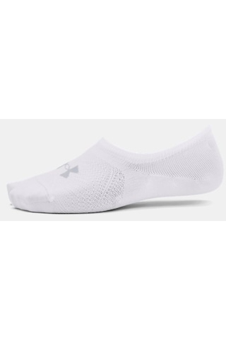 Under Armour Kadın UA Breathe Lite Ultra 3’lü Paket Low Liner Çorap 1370075-100 Beyaz - Gri