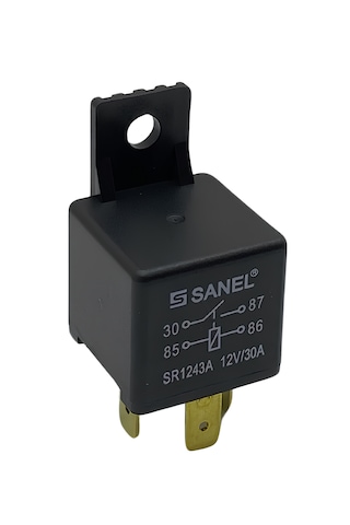 Mini Röle 12v 30a 4 Uçlu 30-87-86-85 Sanel Mini Röle 4 Fişli