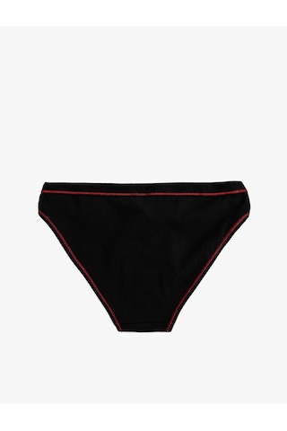 Koton Baskılı Brief Külot Standart Bel Siyah 5wlk30088mk Siyah