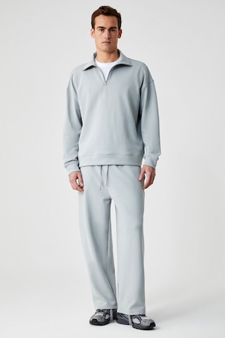GRIMELANGE Faust Erkek Dik Yaka Oversize Uzun Kol Fermuarlı Beli Lastikli Gri Eşofman Takımı Gri