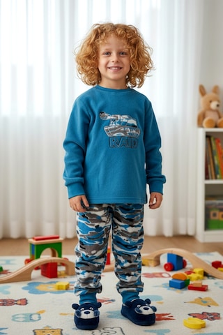 Aydoğan Erkek Çocuk Kadife Polar Desenli Pijama Takımı 1669 Petrol01 Petrol01