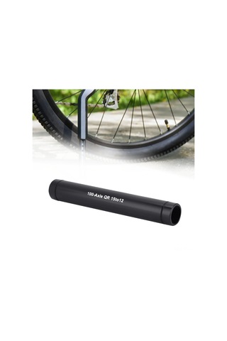 Skycity Alüminyum Alloy Bisiklet Ağırlığı Azaltıcı 15mm'den 12mm'ye Çevirici Hub Adaptörü Siyah - Araçsız Yükleme Siyah