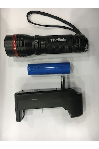 Beyaz Led Işıklı ,şarjlı Pil,şarj Cıhazlı El Fener 620 Renkli