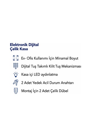 X-bay Dijital Çelik Kasa Mini Boy