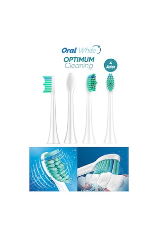 Oral White Sonic Optimum Cleaning Philips Sonicare Uyumlu 4 Adet