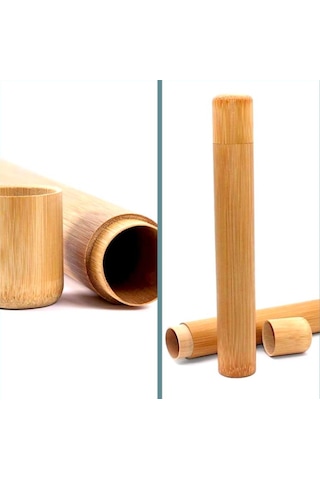 Omeniv Minimal Doğal Bambu Diş Fırçası Kutusu Diş Fırçası Kabı Diğer