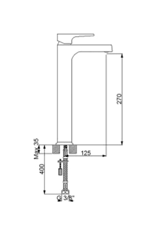Newarc Aqua Çanak Tipi Lavabo Bataryası Beyaz 941001W