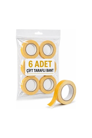 6 Adet Çift Taraflı Köpük Bant Güçlü Yapışkanlı Bant Diğer