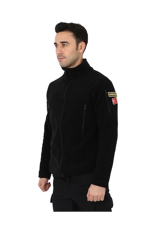 Erkek Siyah Taktik Polar Hırka - Outdoor Polis Poları (547422914)