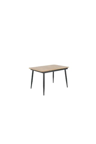 Pera Açılır Mutfak Ve Yemek Masası Siyah Metal Ayaklı Suntalam 120x80 Cm Ceviz